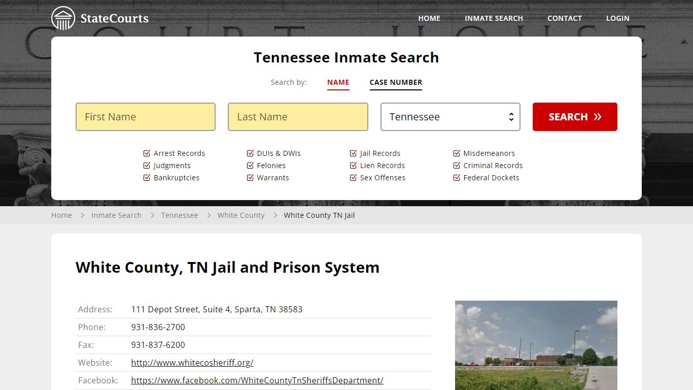 White County TN Jail Inmate Records Search, Tennessee - StateCourts